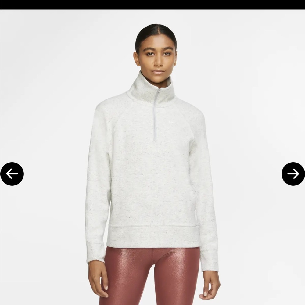 Nike grey heathered half zip